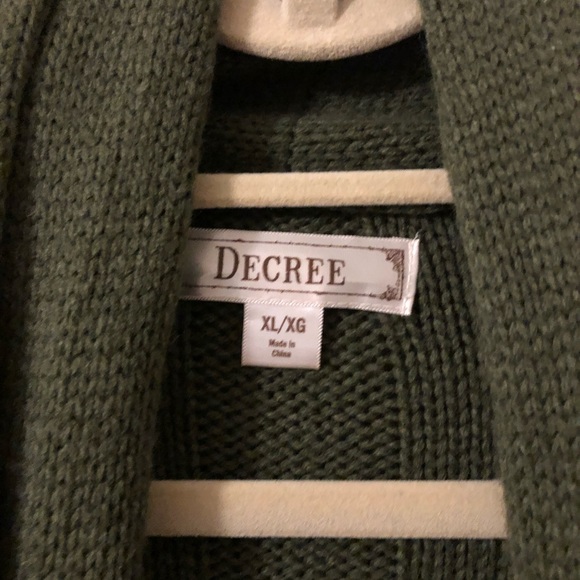 Decree Open Front Knitted Cardigan Blazer - Picture 2 of 3